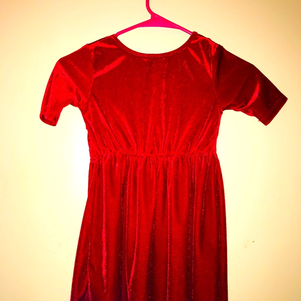 Girls red velvet dress sz 6/6x